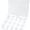 Box, with 15 compartments, transparent, (L x W x D) 202 x 193 x 31 mm, BYB-7-30L0020