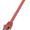 kabel LAN LogiLink CQ5064S, 1 szt., RJ45, CAT 6a, S/FTP, 3.00 m, czerwony
