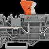 2206-1671 Disconnect terminal block, grey, 2-conductor, 6 mm²