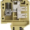 Through terminal block, screw connection, 0.5-4.0 mm², 1 pole, 20 A, 6 kV, beige/yellow, 0401260000