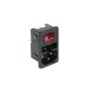 Wtyk AC 3PIN komput.obudowa+włącznik podświetlany IEC C13 / WTY0123