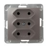 IMPRESJA Gniazdo potrójne EURO tytan GP-3Y/m/23 OSPEL