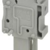 Plug, push-in connection, 0.2-6.0 mm², 1 pole, 32 A, 8 kV, gray, 3211977