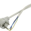 Przewód z wtyczką kątową 3x1,0mm 2m biały