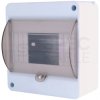 Rozdzielnica natynkowa S-6 (N+PE) 1x6 moduły IP40 130x140x67mm drzwi transparentne dymne INCOBEX
