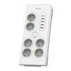Listwa Przepięciowa 6 Gniazd Bez Bolca +Usb C Philips Schuko Spn7060wa/58