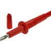 Końcówka pomiarowa; 20.157.1; czerwony; 4mm; wtykany (gniazdo bananowe 4mm); 32A; 1000V; 104,5mm; bezpieczny; mosiądz niklowany;