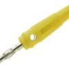 25.411.3 wtyk bananowy przykręcany na przewód, żółty 60V / 24A; 4mm