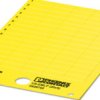PVC device marker, (L x W) 9 x 20 mm, yellow, carrier card with 75 pcs, 0828883