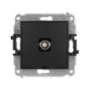 ICON Mechanizm gniazda pojedynczego BNC, bez pola opisowego czarny mat 12IGBNCBO-1