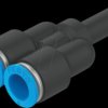 133146 Connector, Y-shaped, 3 x diameter 8 mm