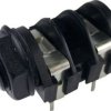 Złącze męskie jack 6,35 mm CL1174A Cliff CL1174A złącze żeńskie do wbudowania poziomego Ilość styków: 2 mono czarny 1 sz