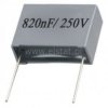 Kon. poliestr metaliz. 820nF 250V 105C