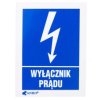 Samoprzylepna tabliczka ostrzegawcza /WYŁĄCZNIK PRĄDU 52X74/ 8EIA/Q1/F