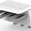 Pin header, 4 pole, pitch 3.96 mm, angled, natural, 1744428-4