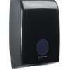 Dozownik ręczników papierowych szerokość: 399mm wysokość: 136mm Czarny Montaż ścienny ABS Aquarius