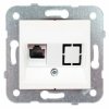 Gniazdo komputerowe 1xRJ45 kat.5e - białe - KARRE