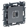 NILOE STEP Gniazdo USBx2 A+C 3A stalowy 863440 LEGRAND