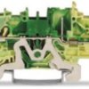 2-wire/2-pin PE basic terminal, spring-clamp connection, 0.25-4.0 mm², 1 pole, 24 A, 6 kV, yellow/green, 2022-1407/999-953