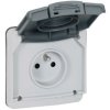 PLEXO IP66 Gniazdo pojedyncze z uziemieniem z klapką mechanizm bez puszki 090486 LEGRAND