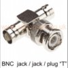 BNC "T" RF adaptor jack/jack/plug - RS Components