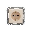 SEDNA DESIGN & ELEMENTS Gniazdo pojedyncze z uziemieniem schuko z przesłonami beżowe SDD112021 SCHNEIDER ELECTRIC