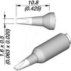 C245160E C245E soldering tip, C245160E/1.6 x 0.5 mm, chisel shape