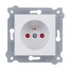 Gniazdo z uziemieniem i przesłonami torów prądowych 250V 16A Biały 242/01