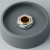 Rotary knob, 8 mm, plastic, gray, Ø 50 mm, H 16 mm, A3150088