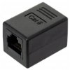 Łącznik modularny beczka 2xRJ45 8P8C kat.6 nieekranowany UTP czarny