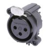 Neutrik NC3FD-L-BAG-1 XLR Connector 3-Pin Black PCB D-Metal UL Certified