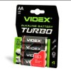 Bateria alkaliczna Turbo VIDEX LR6T/AA 4pcs blister