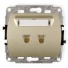 6GT2, Gniazdo telefoniczne podwójne złoty,