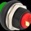 Pushbutton, 1 pole, green, unlit , 0.12 A/125 VAC, 0.2 A/50 VDC, 13.6 mm, IP68, 2329328-4
