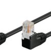 Cat 5Ekabel Łączący 1X 90 Pod Kątem,U/Utp, Czarny - Długość Kabla 1 M