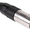 Wtyk mikrofonowy męski czarny XLR 3-pin na kabel WTY0056A