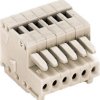 Socket header, 3 pole, pitch 2.5 mm, angled, light gray, 733-103