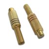 Gniazdo RCA (chinch) montowane na przewód - złoty