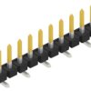 Pin header, 10 pole, pitch 2.54 mm, angled, black, 10059083