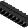 Pin header, 8 pole, pitch 5.08 mm, angled, black, 1155640000