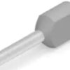 Insulated wire end ferrule, 2 x 0.75 mm², 17 mm/10 mm long, DIN 46228-4, gray, 966144-3