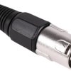 Wtyk mikrofonowy męski czarny XLR M 3pin na kabel WTY0054A