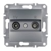 ASFORA Gniazdo antenowe R/TV przelotowe (8dB) stal EPH3300362 SCHNEIDER ELECTRIC