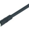 Sensor actuator cable, M5-cable socket, straight to open end, 3 pole, 2 m, PUR, black, 1 A, 79 3102 52 03