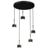 Lampa wisząca ARENA BLACK/GOLD 5xGX53 MLP7763 Milagro