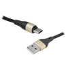 Kabel USB/USB-C 2m czarny LX8572B 2M sznurkowy