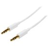 StarTech.com MU2MMMSWH 2m White Slim 3.5mm Stereo Audio Cable - Male to Male