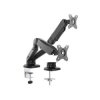 ICY BOX 60470 IB-MS304-T Monitor desk mount Black Tiltable Swivelling Rotatable