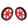 Pololu Wheel for Micro Servo Splines (21T, 4.8mm) - 60×8mm, Red, 2-Pack