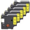 Taśma 5X D1 45808 Do Drukarki Dymo 19Mm 7M Żółta Taśma Czarny Nadruk /5Szt./